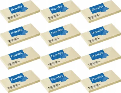 Produktbild von Bantex Haftnotizen Gelb 125x75 mm 12er Pack 100 Blatt