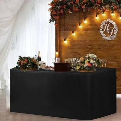 Produktbild von Famanu Tischdecken Set 4 Stück Schwarz - Rechteckig 112x71 cm