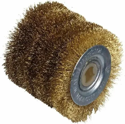 Produktbild von Große Drahtbürste - 0,3 mm Messingdraht - Ø60 mm - L60 mm