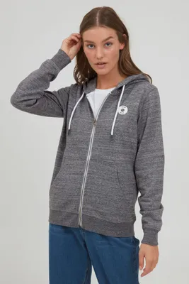 Produktbild von OXMO OXHelna Damen Sweatjacke Cardigan Sweatshirtjacke mit Kapuze