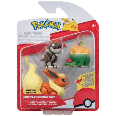 Zdjęcie produktu dla Pokemon Battle figurki Flareon + Tyrunt + Appletun Jazwares