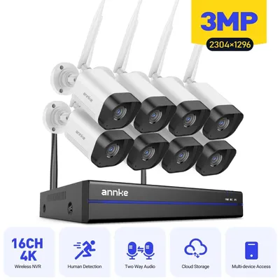 Produktbild von Drahtloses Sicherheitssystem - IP-Kamerasystem - WLAN-Kamera - Überwachungskamera - Sicherheitskamera