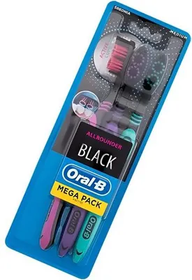 Obrázok produktu pre Oral-B, Kompaktné Zúbne Kefky, Balenie 3 Kusy.