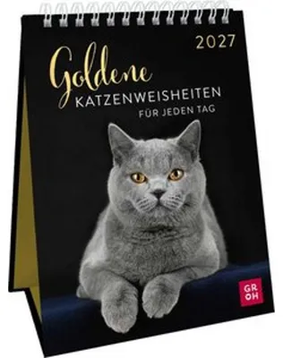 Produktbild von Wochenkalender 2027: Goldene Katzenweisheiten für jeden Tag