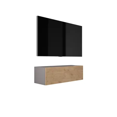 Obrázek produktu pro RTV DMG Závěsná TV skříňka - moderní design Š: 100 cm, V: 34 cm, H: 32 cm. Nízká televizní skříňka, televizní deska, závěsný televizní stolek, nízká televizní skříňka