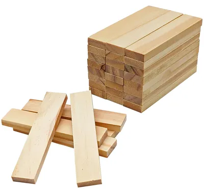 Holzblöcke 100x20x7 mm, 30 Stück für DIY und Dekoration