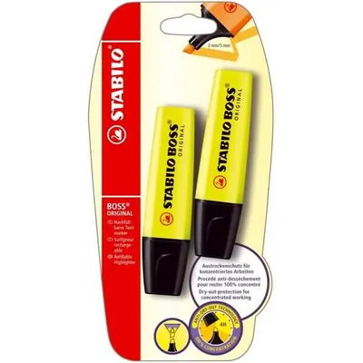 Produktbild von Textmarker - STABILO BOSS ORIGINAL - 2er Pack - gelb