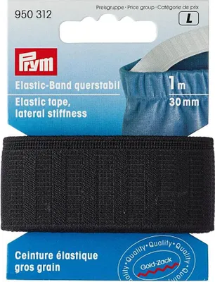 Obrázek produktu pro Pruženka tužší na šířku, 30 mm, černá, 1 m