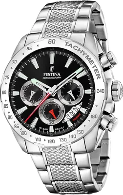 Image de Festina Montre en acier inoxydable pour hommes Montre argentée élégante D2UF20668/4