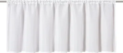 Productafbeelding van Bistrogordijn met tunneldoorvoer in wit, 45 x 140 cm