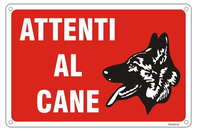 Imagen del producto de Letrero de aluminio - "Precaución: Perro", 20 x 30 cm, resistente a la intemperie