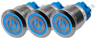 Produktbild von ProRide Drucktaster ON/OFF 19 mm, 12V/24V, wasserdicht, 3 Stück