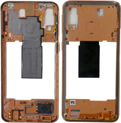 Produktbild von Original Samsung Galaxy A40 SM-A405F Mittelrahmen Lautsprecher NFC Orange Gut