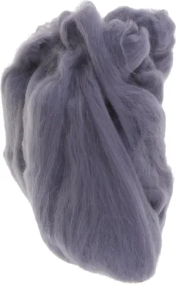 Produktbild von Wolle Grau 50g 100% Merino-Schafwolle zum Nass- und Trockenfilzen