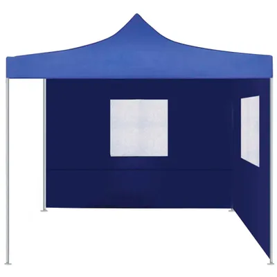 Produktbild von vidaXL Faltzelt mit 2 Wänden 3 x 3 m Blau