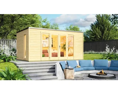 Produktbild von Gartenhaus weka P 2 inkl. Fußboden 450 x 302,5 cm natur
