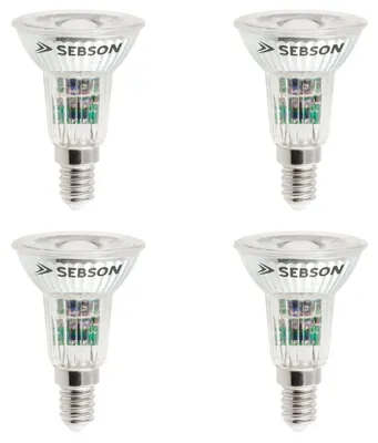 Produktbild von 4x LED Lampe E14 warmweiß 5W / 50W Leuchtmittel Strahler Spot COB 230V SEBSON
