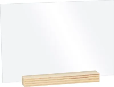 Produktbild von 5 transparente Plexiglasplatten 10 x 15 cm + Sockel