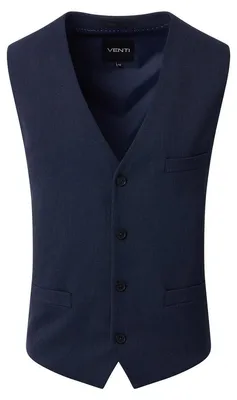Produktbild von VENTI Herren Anzugweste FORMAL V-Neck Polyestermix Marine 46