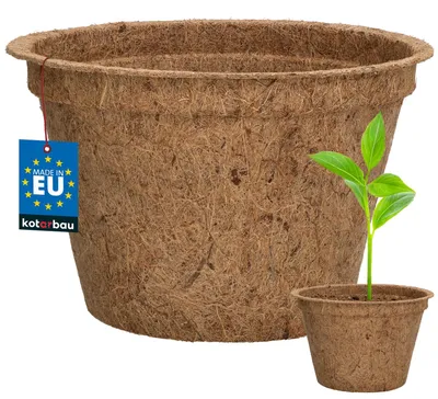 Immagine prodotto di KOTARBAU® Vaso per fiori Vaso per piante in fibra di cocco 14x21,5 cm