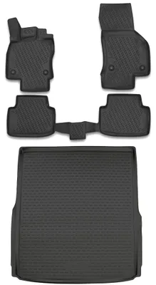 Produktbild von Gummi Kofferraumwanne + Fußmatten Set für VW Passat B8, Bj. 2015-