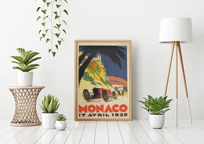 Produktbild von Poster - Canvas - Leinwand - 21 cm x 29,7 cm - Fotoposter - Leinwandkunst - Cars Monaco