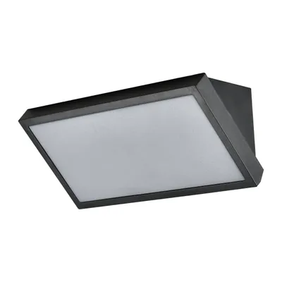Produktbild von MasterLED Außen Wandleuchte LED 12W Neutralweiß Schwarz eckig Wandlampe moderne Fassadenbeleuchtung