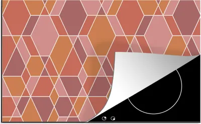 Obrázek produktu pro KitchenYeah® Kryt varné desky geometrie - mozaika - vzor, 91x52cm, dekorace do kuchyně, keramický kryt varné desky, kryt varné desky