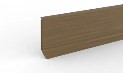 Produktbild von Döllken | 2,50 m | Braun 60mm Sockelleiste, HSL6 Eiche Dunkel, PVC Hartschaumleiste, Wandabschlussleiste, Dekorleiste, Flexible Sockelleiste, Montage durch Kleben oder Nageln