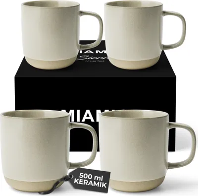 Produktbild von MIAMIO – Tassen-Set 4er / 500 ml Kaffeetassen - Sierra Kollektion