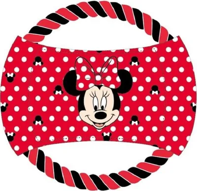 Zdjęcie produktu dla Disney Myszka Minnie zabawka dla psa piszczący plusz z liną do przeciągania