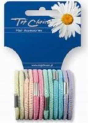 Immagine prodotto di TOP CHOICE elastici per capelli pastello con metallo - set di 12 pezzi