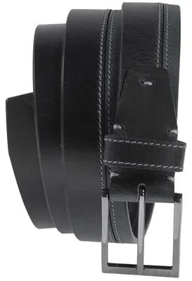 Produktbild von Harrys-Collection Herren Büffelleder Gürtel, schwarz, W 110 = L 124
