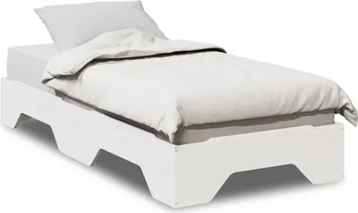 Obrázek produktu pro vidaXL Postel z masivu bez matrace Stohovatelná bílá 75x190 cm