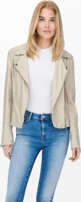 Produktbild von Only Gemma Faux Biker Lederjacke Grau 44 Frau Grau 44