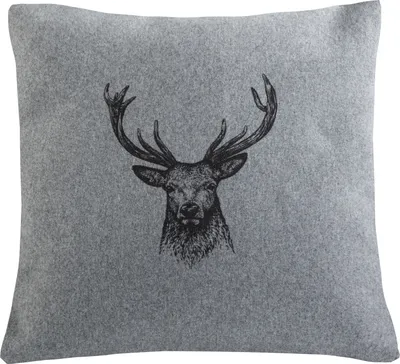 Produktbild von Kissenhülle - Grau - Polyester - 40 x 40 cm - mit Reißverschluss