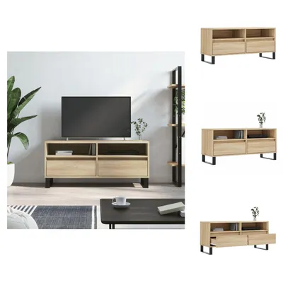 Produktbild von vidaXL TV-Schrank Sonoma-Eiche 100x34,5x44,5 cm Holzwerkstoff -  TV-Möbel