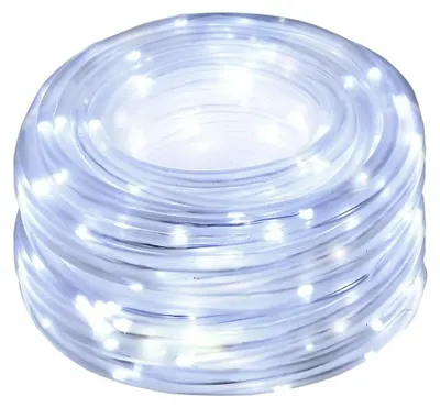 LED-Lichterkette 10 m, kaltweiß, 300 LEDs, Batteriebetrieb