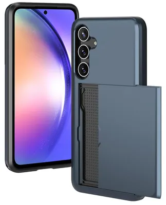 Imagen del producto de Funda Trasera con Ranura para Tarjetas para Samsung Galaxy A55 - Azul oscuro