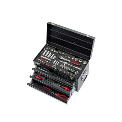 Produktbild von KS TOOLS Toolbox ULTIMATE ausgestattet - 3 Schubladen und Tablett - 114-tlg