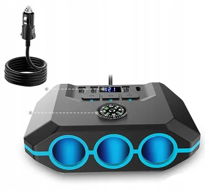 Produktbild von Kfz-Zigarettenanzünder-Splitter 12-24V 3x USB-C 120W