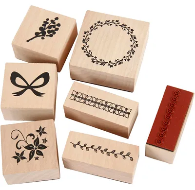 Image de Houten Stempelset Natuur, 7dlg.