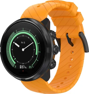Produktbild von Silikon-Smartwatch-Armband - Passend für Suunto 9 - Baro Silikonarmband - Orange - Strap-it Uhrenarmband / Armband
