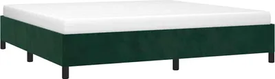 Produktbild von vidaXL Bettgestell ohne Matratze Dunkelgrün 200x200 cm Samt