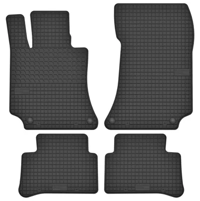 Produktbild von Gummi-Fußmatten für Mercedes E-klasa W212 2009-2016 (Limousine/Kombi/Coupé) – 4-tlg, Schwarz, passgenau – Wielganizator SolidTread