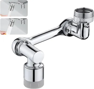 Imagen del producto de Extensión para grifo de 1440 grados de rotación, con 2 modos de chorro, universal, para cocina y baño