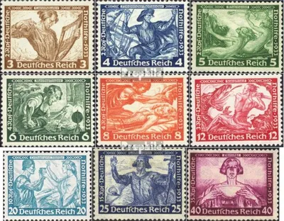 Produktbild von Briefmarken Deutsches Reich 1933 Mi 499-507 (kompl.Ausg.) gestempelt Nothilfe:Wagner
