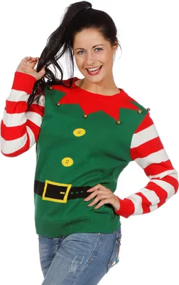 Produktbild von Weihnachtspulli Lustiger Weihnachtswichtel Uni