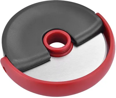 Image de Couteau à pizza – Coupe-pizza – Acier inoxydable – Rouleau à pizza – Coupe-pizza rapide – Multifonctionnel – Rond – 10 cm – Avec capuchon de protection – CHPN