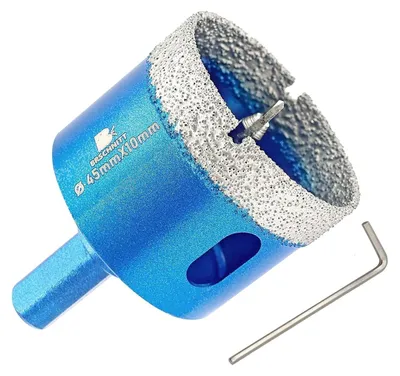 Immagine prodotto di Punta da trapano diamantata da 45 mm, con punta di centraggio e gambo triangolare, ideale per porcellana, piastrelle, Vetroceramica, pietra, granito e marmo